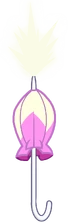 Rainbow Quartz 2.0's parasol's ferrule igniting a beam of energy.