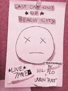 "Last One Out of Beach City" promotional image by Hilary Florido and Jesse Zuke