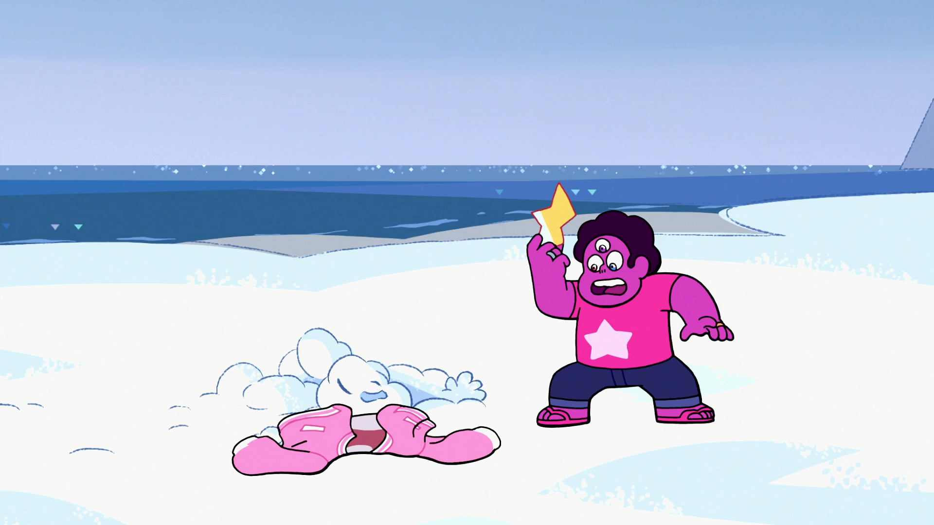 NEW Steven Universe Future, Steven Plays In The Snow