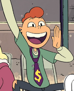 Lars wearing Tiger Millionaire's tie around his neck