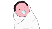 Baby Steven wrapped in a blanket in "Three Gems and a Baby"