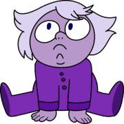 Steven's interpretation what Amethyst might look like as a baby in "How Are Gems Made?".