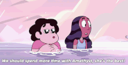 Steven and Connie in water