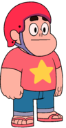 Steven in his helmet