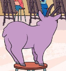 Amethyst shapeshifted into a goat in "Issue 9"