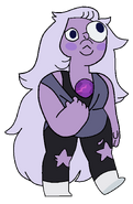 Amethyst's left eye was larger than the other.