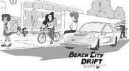 "Beach City Drift" promo art by Hilary Florido