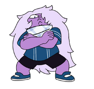 Amethyst's human disguise during "Hit the Diamond".