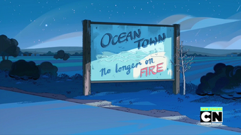 Ocean Town Sign
