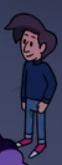 Jamie wearing a black sweater and jeans from Steven Universe: The Movie