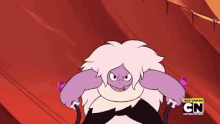 Amethyst performs a spin dash while holding flaming whips, resulting in a flaming spin dash.