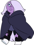 Amethyst wearing a cloak in "Tiger Millionaire"