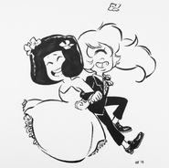 Ruby and Sapphire in their wedding attire