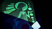 Blue Diamond's mural lit up.