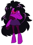 Siberian Amethyst, the fusion of Deviline and Cyber Web Chrysocolla! Art by SheepPun!