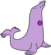 Ametista transformada em uma foca.