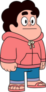 Steven com uma jaqueta.