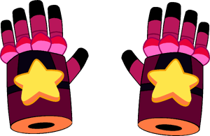 Manoplas de Garnet de "Mudar de Ideia" e Steven Universo: O Filme.