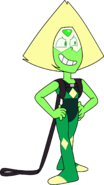 Peridot com uma coleira em "Longe Demais".