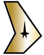 USS Defiant(NCC-1764) (2268) Command division insignia shown.