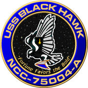 USS Black Hawk (NCC-75004-A) mission patch.