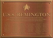 USS Remington Dedication Plaque