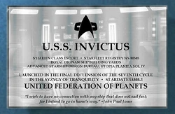 USS Invictus Plaque