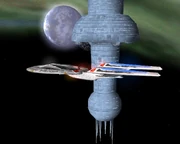 The Federation in orbit around Starbase 140