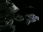 Defiant and Rotarran at Starbase 375