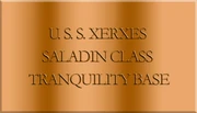 Dedication plaque of the USS Xerxes.