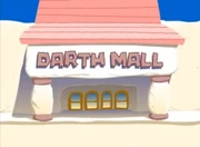 The main gate of the Darth Mall on Tattooine
