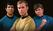 2014 Promotional photo of the three current mains (from left): Brandon Stacy (Spock), Brian Gross (Kirk) and John Kelley (McCoy).