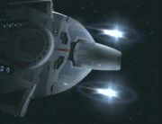 USS Defiant firing quantum torpedoes