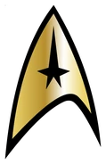 USS Enterprise(NCC-1701) Command division insignia shown.