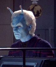 Andorian helmsman on ISS Avenger