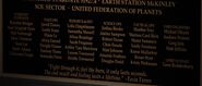 The dedication plaque of the USS F. Scott Fitzgerald, NCC-85107-A, as seen in the opening scene of Star Trek III Remastered.