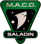 The patch for the USS Saladin MACO detachment.