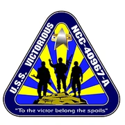 USS Victorious mission patch.
