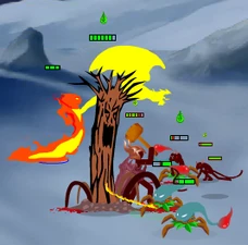 Infernos readying to call the dragon 'Vastolis'.