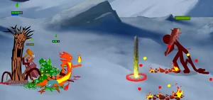 The rocks left by the spell 'Fire Rain' after researching the 'Meteor Strike' ability.