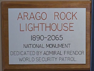 Commemorative plaque at WASP headquarters commemorating the lighthouse's service.