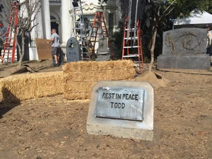 BTS shot of When Darkness Falls