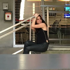 Alison on set filming Season 2