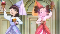 Yuna dressed as a maid of honor