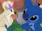 Lilo & Stitch The Series - Yapper - Gigi yapping loudly at Stitch