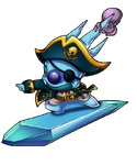 Slushy dressed as a pirate