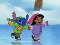 Lilo in winter clothes