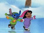 Lilo and Stitch Skiing