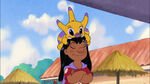 Lilo & Stitch The Series - Checkers - Lilo wearing Checkers on her head