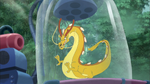 The male dragon just after Jumba creates him